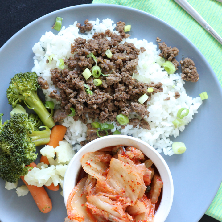 Korean BBQ Beef or Turkey with Rice