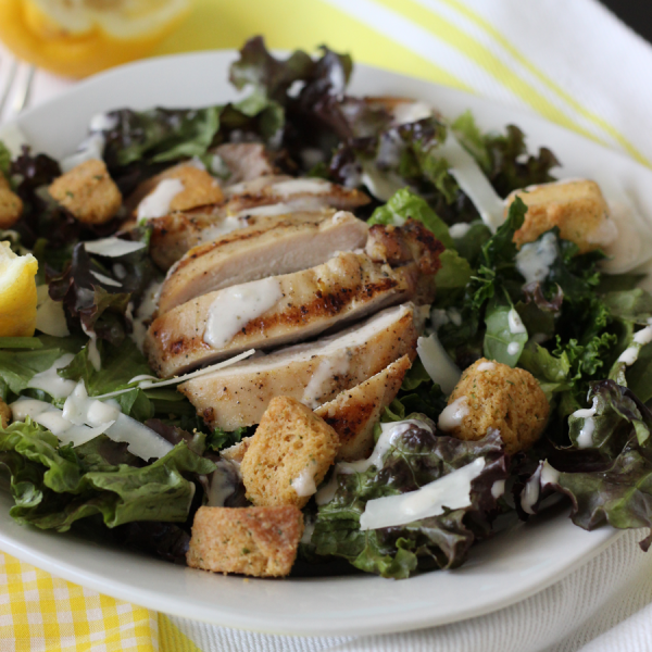 Lemon Kale Caesar Salad with Grilled Chicken {Chick-fil-A Copycat ...